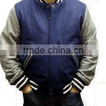 Custom Varsity Jacket With Leather Sleeve/Supplier Of sportswear Jackets / baseball jacket for men