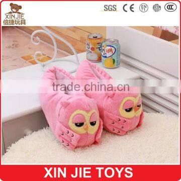 High Quality Plush Owl Slippers Pink Plush Animal Slippers for Girls Green Owl Plush Slippers photo-2