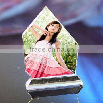 last price promotional K9 glass cube photo frame