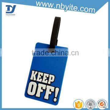 Promotion set plastic PVC rubber luggage tag