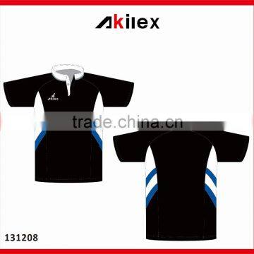 Custom short sleeve sublimation rugby jersey