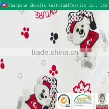 Lovely bear changshu textile custom printed 100% cotton fabric, dyeing fabric