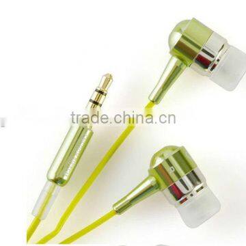 Hot selling stereo in ear MP3 metalic earphone for metailic earphone /earbuds