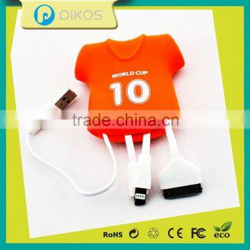 Soft Silicone Cute Shape 4 in 1 Reliable Usb Multi Charger Data Cable