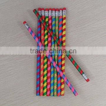 Standard Size Round Shape Glitter Pencil With Eraser photo-2