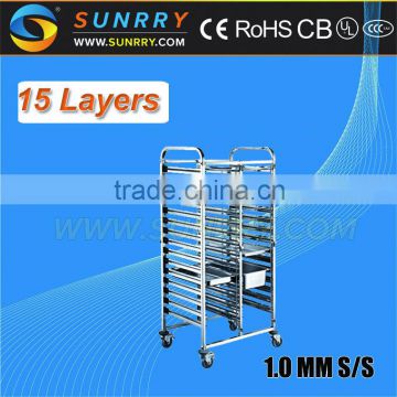 Kitchen Trolley Design/Professional Makeup Trolley Case/Food Service Trolley Prices (SY-TR1511D SUNRRY)