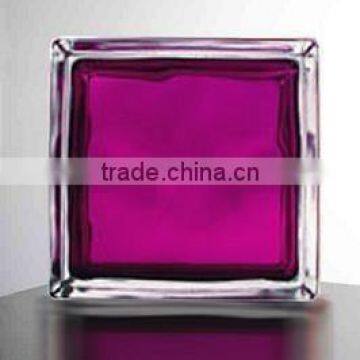 INNER ROSE RED CLOUDY GLASS BRICKs 190*190*80mm