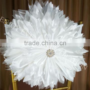 YHC#158 taffeta handmade artificial flower wedding events chiavari wedding events chair back cover