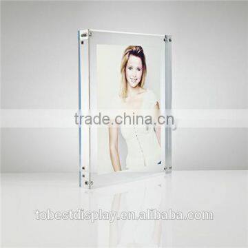 shenzhen factory acrylic magnetic photo frame,2 sided picture frames,4x6 Acrylic Photo Frame