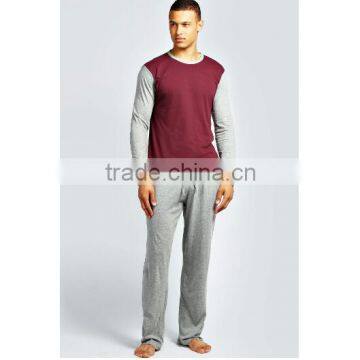 Hot sale sexy long sleeve cotton jersey pajamas set