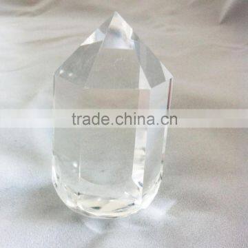 Round Bottom Clear Quartz Point Customized