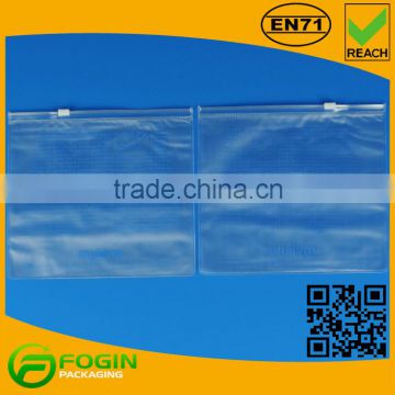 wholesale pvc plastic slider zipper bag