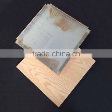 300 * 300MM Wood Grain Aluminum Suspended Ceiling Home Decoration Ceiling Panel Anti-corrosion Clip In Ceiling photo-3