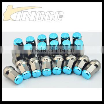 Super Lock Nut Aluminium Blue Racing Car Wheel Nuts