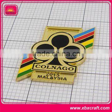 Fashion Bright Gold Foil Plated Medal With Enamel Logo photo-1