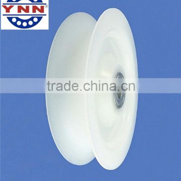 Nylon Polyamide Various sizes Round Groove Pulley wheel with bearing                        
                                                Quality Choice