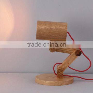 Novel wooden folding table lamp