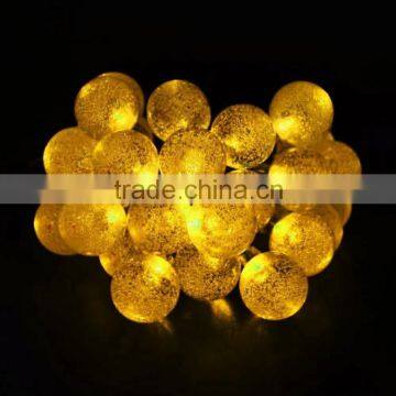 Solar Outdoor String Lights 19.7 ft 30 LED Warm White Crystal Ball Christmas Globe Lights for Garden Path, Party, Decoration photo-6