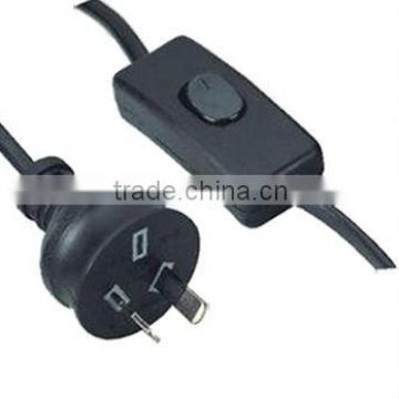 Australia E14 lamp Holder power cord with 303 on-off switch