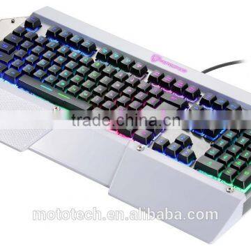 Motospeed 7 Backlight Color LED Multimedia Illuminated USB Wired Gaming Keyboard With Detachable Wrist Rest photo-4