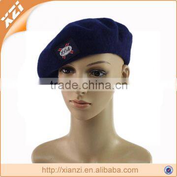 French beret fashion cheap female wool beret in black