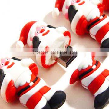 Chistmas gift OEM/ODM available Fantastic price alibaba gadget customized logo for Father Christmas pvc usb