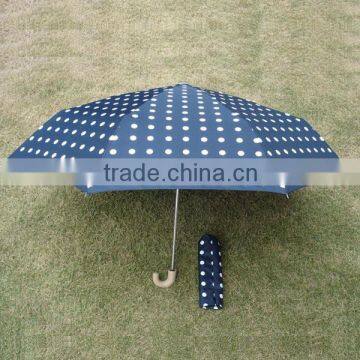 Crook Handle 3 Folding Umbrella