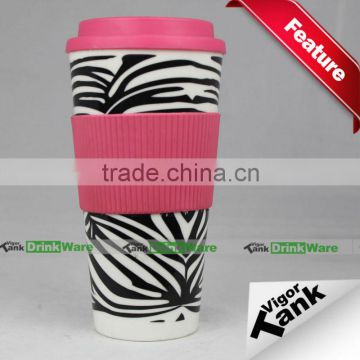 Promotional Plastic Polypropylene Coffee Cup and Lid