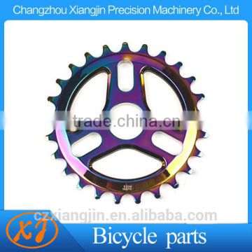 cnc aluminum kit bicycle sprocket wheel with various anodized color