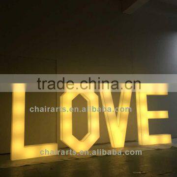 Modern Rechargeable Battery Acrylic Led Light Letter For Commercial Use