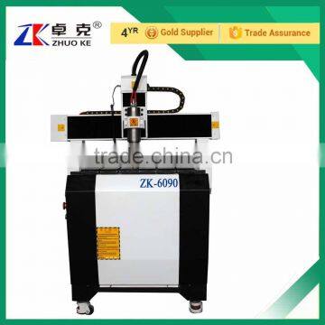 Black And White Advertising CNC Router Machine ZK-6090 600*900MM With Linear Round Guide Rail Of Mach3 Controller