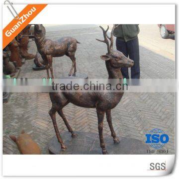 iron casting metal deer statue