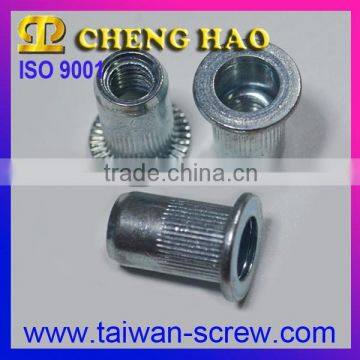 Special Stainless Steel Slotted Splined Body Flat Head Blind Rivet Nuts