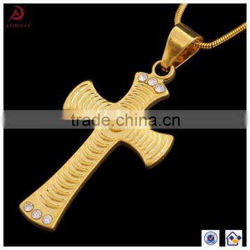 ATHENAA New Trendy 18K Gold Plated Jesus Cross Pendant Wholesale American Diamond Jewelry photo-2