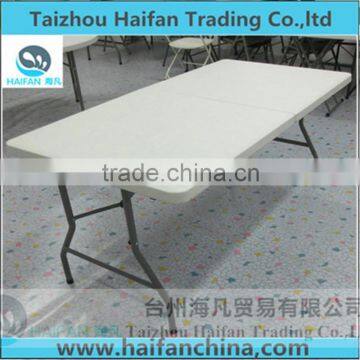 durable 152cm plastic folding dining table and chair for restaurant/high quality adjustable plastic dining table