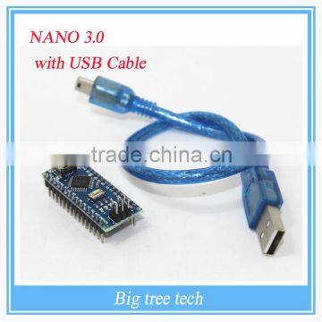 Wholesale IC Parts Integrated Circuits Atmel ATmega328 Board Uno R3 with Mini-USB Cable Full Compatible Nano 3.0 H208