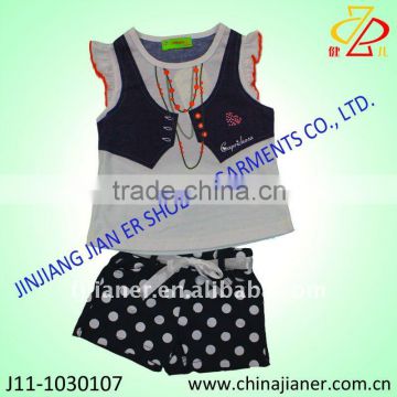 Summer cotton 2pcs set kid clothing