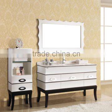 60 Inch White Double Sinks Bathroom Furniture photo-5