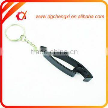 Various Customized Aluminum fish-shaped Bottle Opener keychain,black