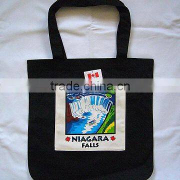 Custom printed organic wholesale cheap shopping bag/cotton canvas tote bag