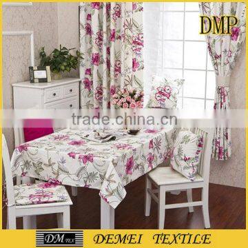 Polyester cotton floral textile design tablecloth fabric