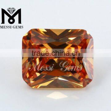 Good Polishing Champagne Octagon Princess Cut Cubic Zirconia Wholesale