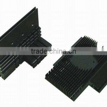 black anodized aluminum extrusion heatsink