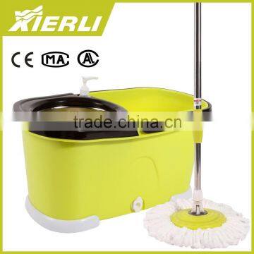 plastic mop parts and small metal buckets