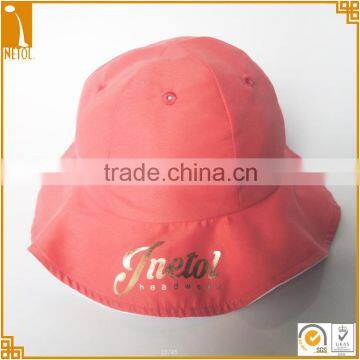 2016 portable multiple colors lady sun protaction custom bucket hats with bags