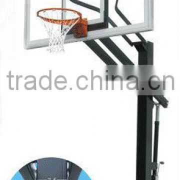 Inground adjustable outdoor basketball goal system