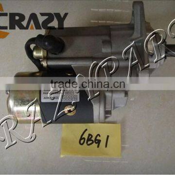 Diesel engine 6BG1 start motor excavator spare parts,6BG1 engine parts