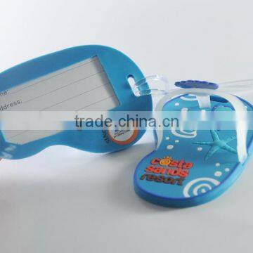 OEM Factory - Shoe shape pvc handbag tag, custom shaped 3d pvc luggage tag, flexible rubber luggage tag