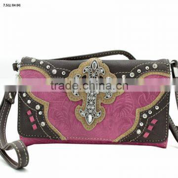 Cowgirl rhinestone cross body bling cross western studded wallets