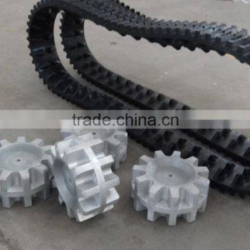 small roboat RUBBER TRACKS and wheels 118 mm width